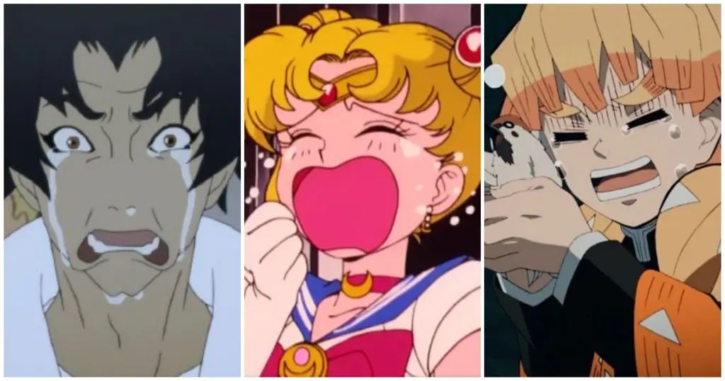 Ekspresi Sedih yang Menggetarkan Karakter anime yang menangis