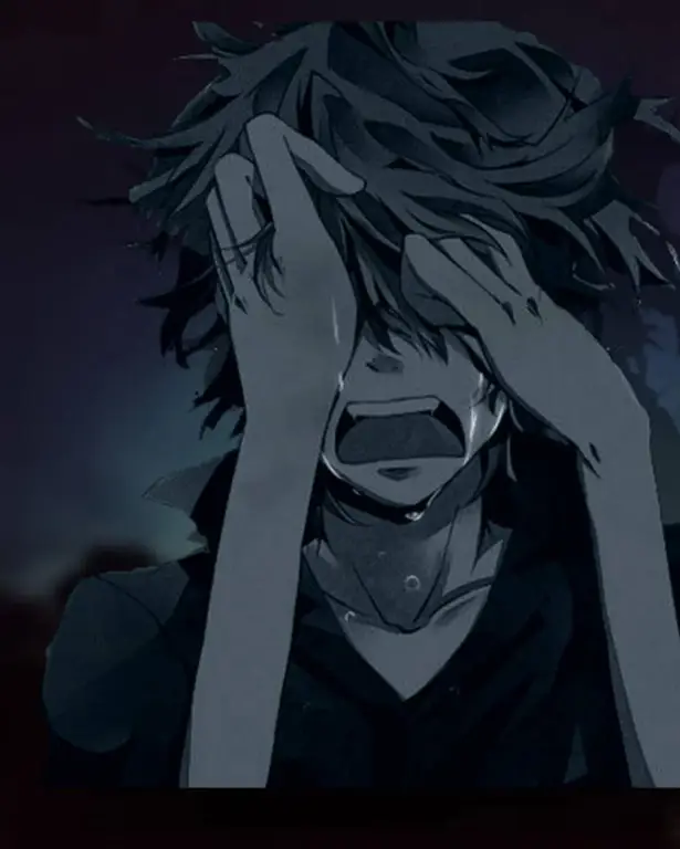 Persahabatan yang Menyentuh Gambar teman-teman anime yang menangis