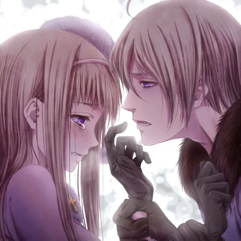 Momen haru biru pasangan anime Pasangan anime yang menangis bersama