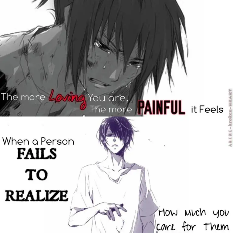 Berbagai karakter anime dengan ekspresi sedih yang mewakili kesedihan dalam anime romance Gambar beberapa karakter anime yang terlihat sedih dan melankolis