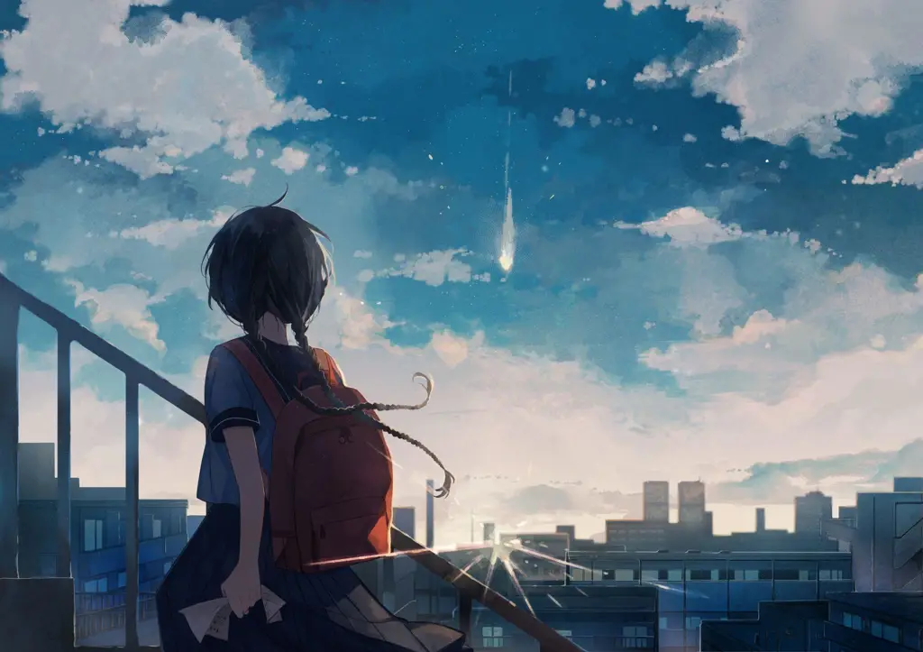 Keindahan Visual yang Menenangkan Pemandangan alam yang indah dalam anime