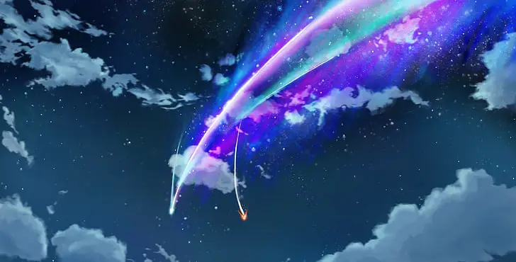 Adegan dari film anime Your Name.