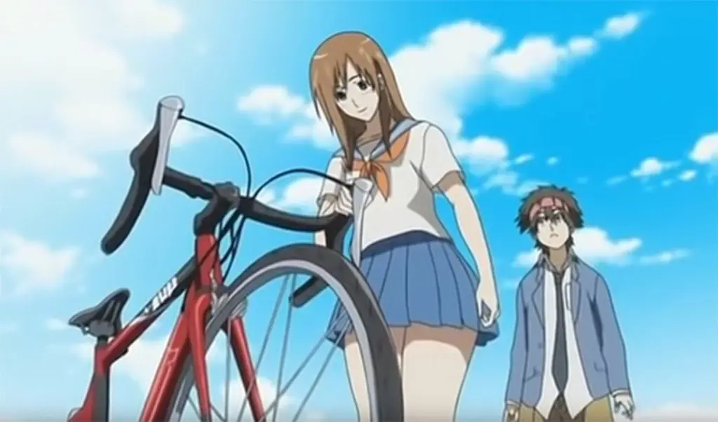Ketegangan di setiap putaran balapan Adegan balapan sepeda anime yang menegangkan