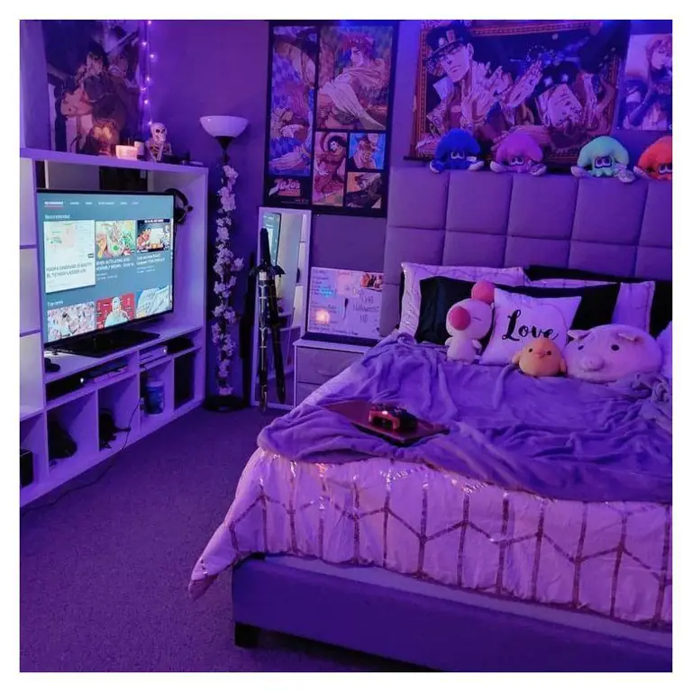 Suasana nyaman untuk menonton anime Gambar pengaturan menonton anime yang nyaman