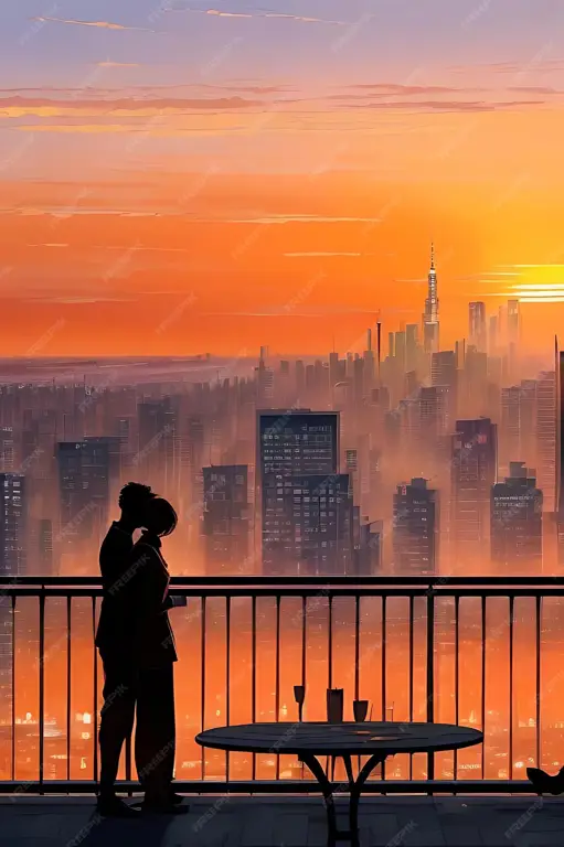 Kisah Cinta yang Menyentuh Hati Ilustrasi pasangan anime yang romantis