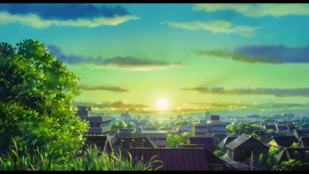 Visual Anime 2017: Keindahan yang Memukau Pemandangan alam yang indah dalam gaya anime