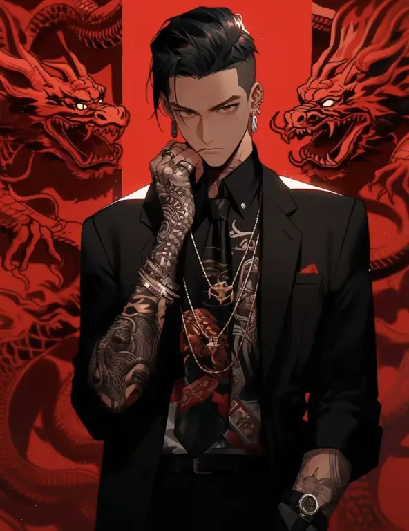 Kehidupan bawah tanah yang penuh intrik dalam anime preman Gambar anime preman dengan latar belakang yang gelap dan suram