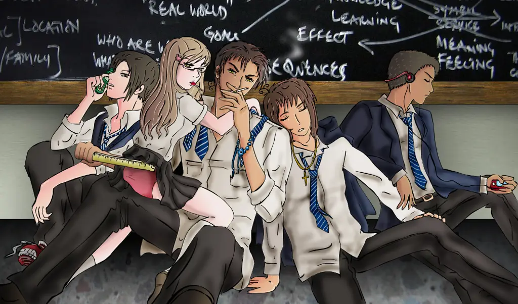 Persahabatan di tengah perkelahian Adegan anime preman sekolah yang menunjukkan persahabatan