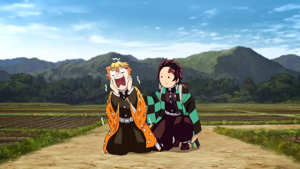 Demon Slayer: Game yang Menawan Gambar cuplikan anime Demon Slayer