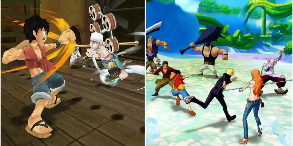 One Piece: Dari Layar ke Konsol Gambar perbandingan anime dan game One Piece