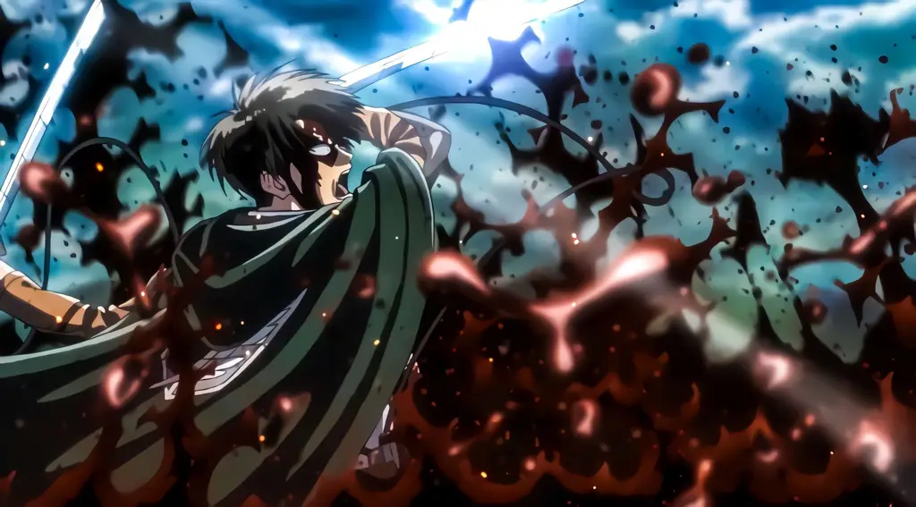 Adegan Anime Attack on Titan Gambar adegan anime Attack on Titan