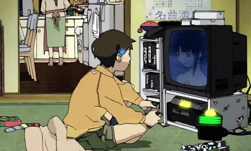 Menikmati Anime Underrated Gambar orang menonton anime