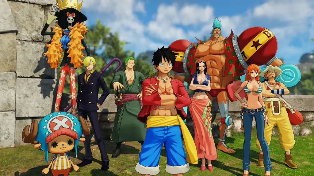 Kru Bajak Laut Topi Jerami yang Tangguh Gambar para karakter One Piece