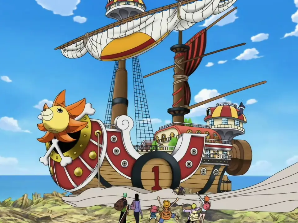 Kapal Thousand Sunny, Lambang Petualangan Bajak Laut Topi Jerami Gambar kapal Thousand Sunny