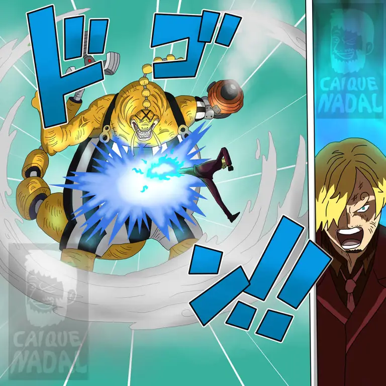 Sanji Melawan Queen Gambar Sanji melawan Queen