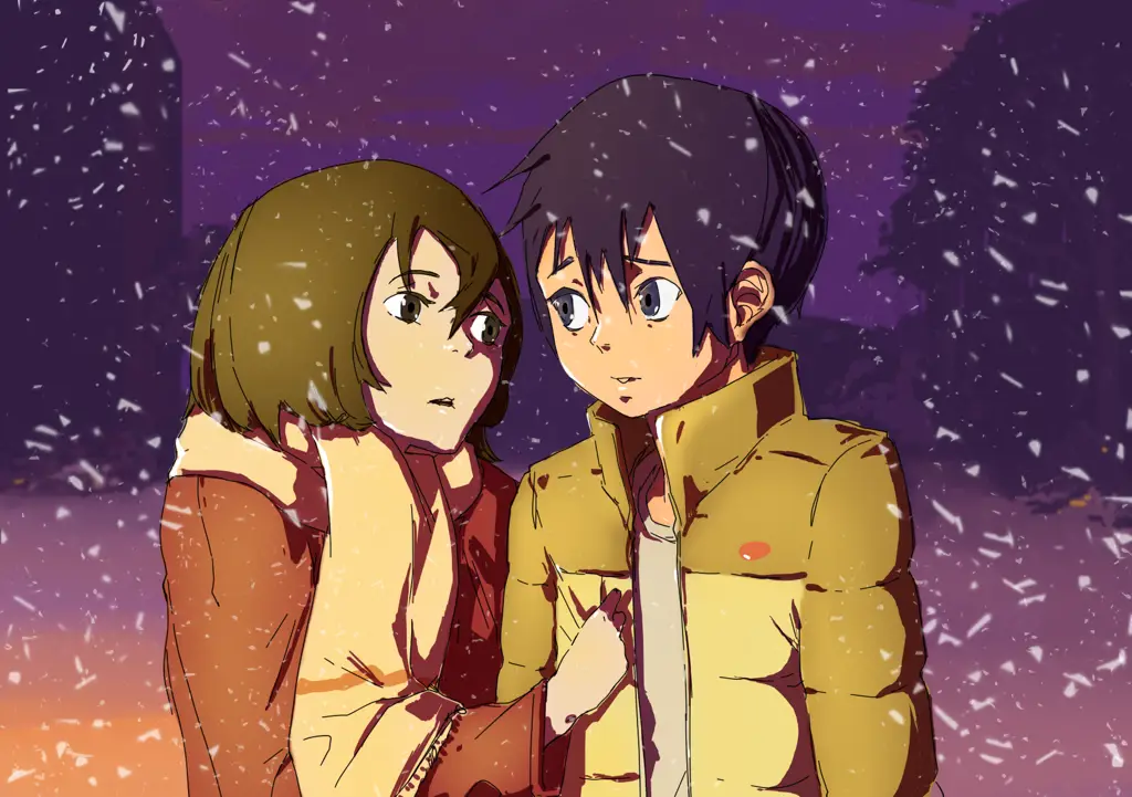 Misteri dan ketegangan dalam Erased Gambar kunci dari anime Erased