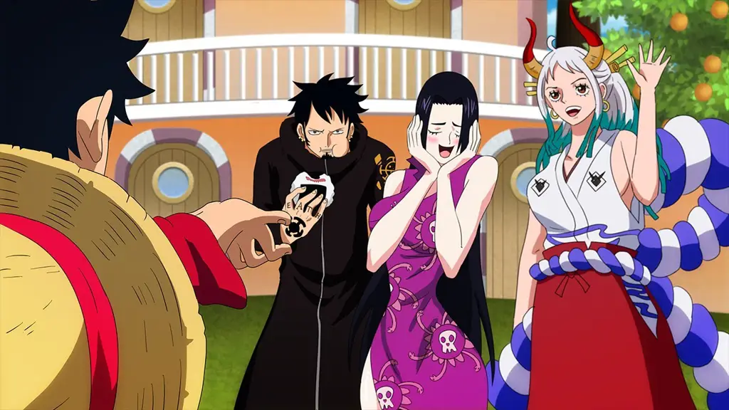Luffy dan kru Topi Jerami siap berpetualang Luffy dan kru Topi Jerami berlayar di laut