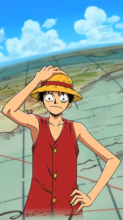 Luffy dan Mimpi Menjadi Raja Bajak Laut Monkey D. Luffy, kapten kru Topi Jerami
