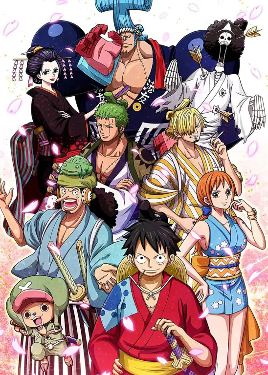 Perjalanan Kru Topi Jerami Mencari One Piece Kru Topi Jerami dalam petualangan mereka