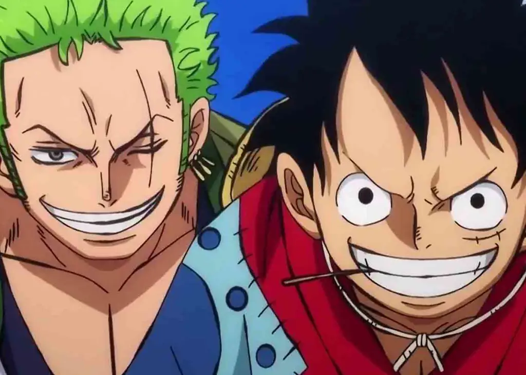Luffy dan Kru Topi Jerami Luffy dan kru Topi Jerami berpose bersama