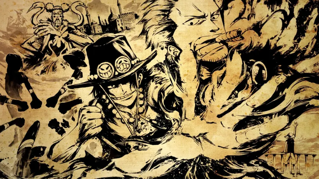 Rute Perjalanan Menuju Raftel Peta Grand Line yang menunjukkan rute perjalanan Luffy