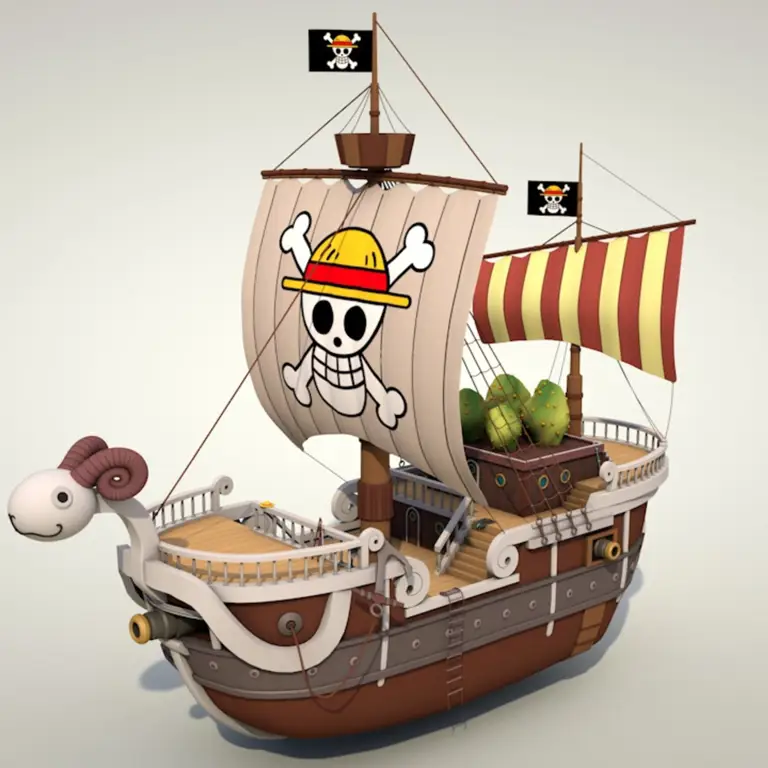 Kapal Going Merry, kapal pertama kru Topi Jerami Gambar kapal Going Merry