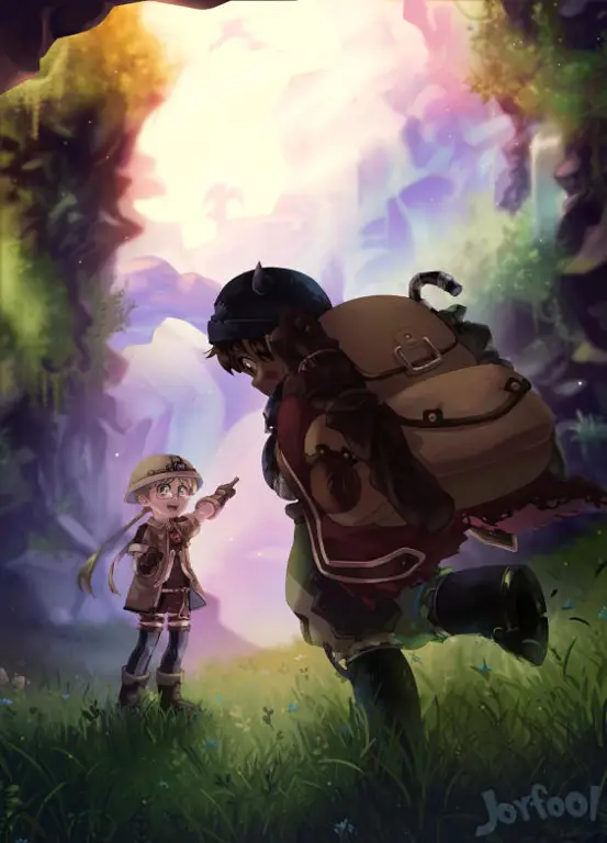 Visual memukau dari dunia bawah tanah Abyss Gambar pemandangan indah dan menakjubkan dari anime Made in Abyss