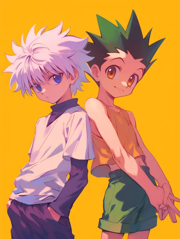Gambar Gon dan Killua dari Hunter x Hunter