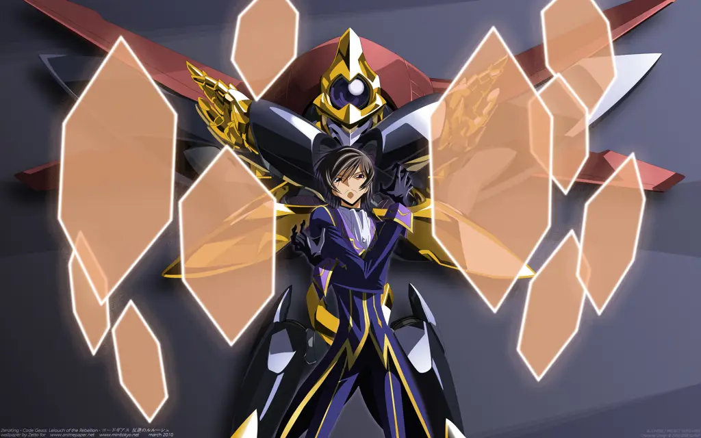 Gambar pertarungan mecha di Code Geass