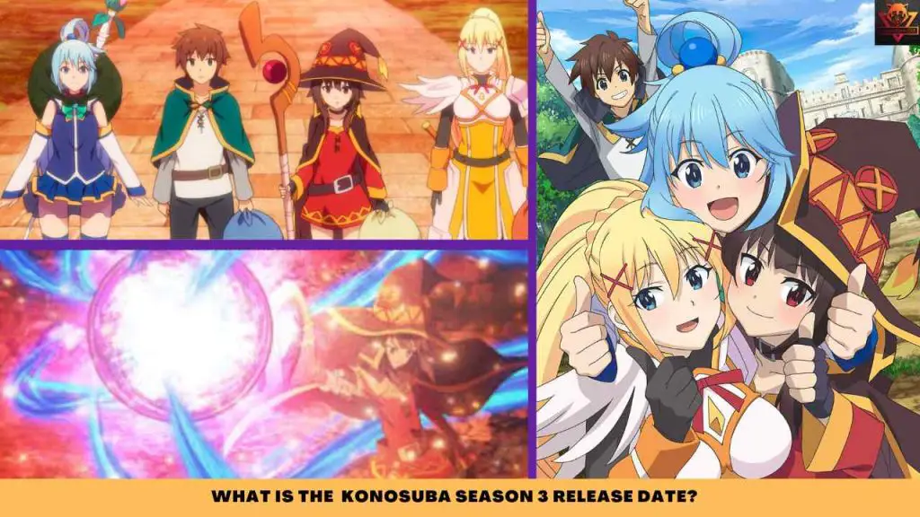 Para karakter utama Konosuba Visual utama dari anime Konosuba