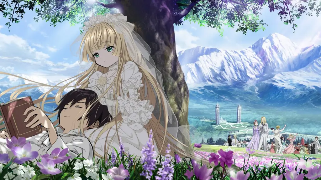 Suasana kota dalam anime Gosick Gambar pemandangan kota dalam anime Gosick