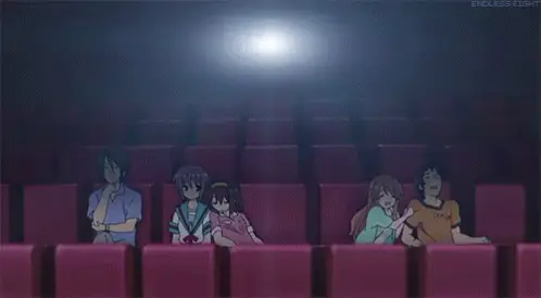 Nonton Bareng Anime Gambar orang-orang menonton anime bersama