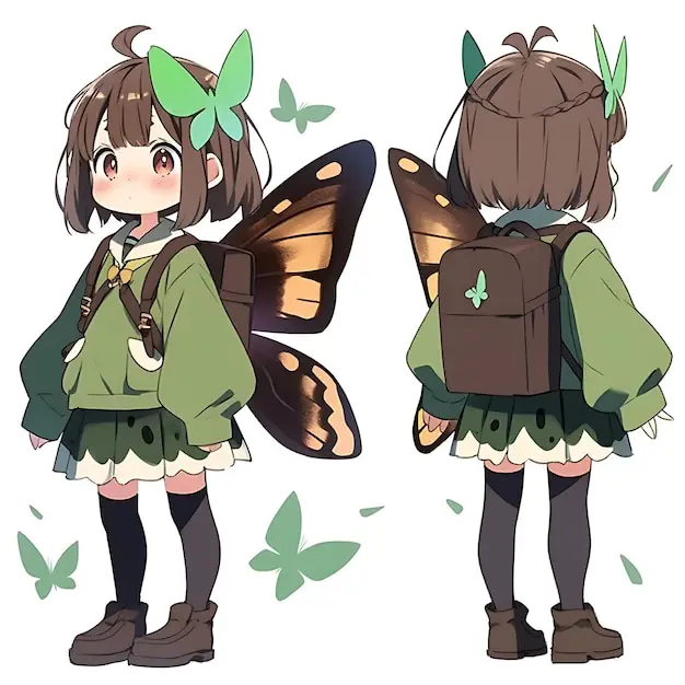 Ilustrasi karakter anime Berbagai karakter anime yang beragam