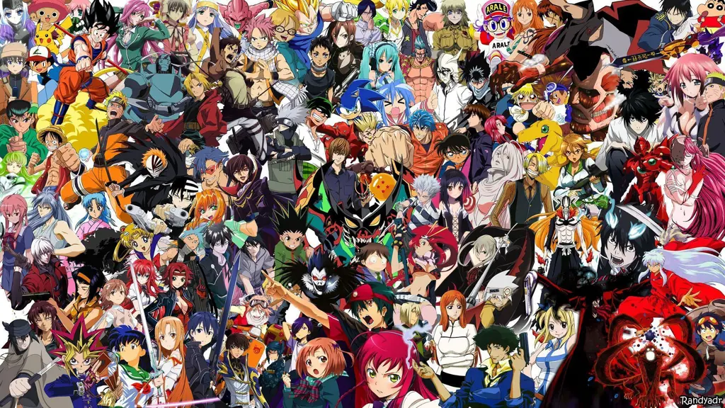 Koleksi Karakter Anime Berbagai karakter anime dengan gaya gambar yang berbeda-beda