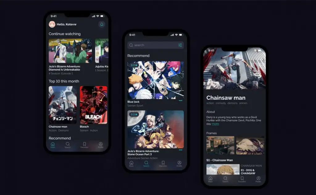 Antarmuka Aplikasi yang Ramah Pengguna Contoh antarmuka aplikasi streaming anime yang bagus