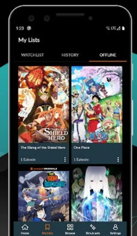 Aplikasi Anime yang Aman Gambar yang menampilkan simbol keamanan dan aplikasi anime