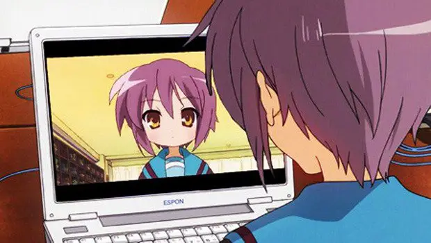Menikmati Anime Bersama Teman Gambar berbagai karakter anime menonton TV bersama-sama