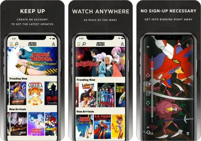 Membandingkan Aplikasi Streaming Anime Gambar berbagai aplikasi streaming anime di layar ponsel