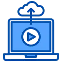 Keamanan Aplikasi Streaming Gambar ikon keamanan streaming online