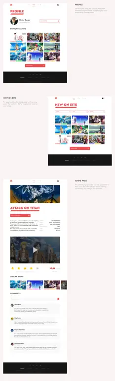 Contoh antarmuka website streaming anime Antarmuka website streaming anime
