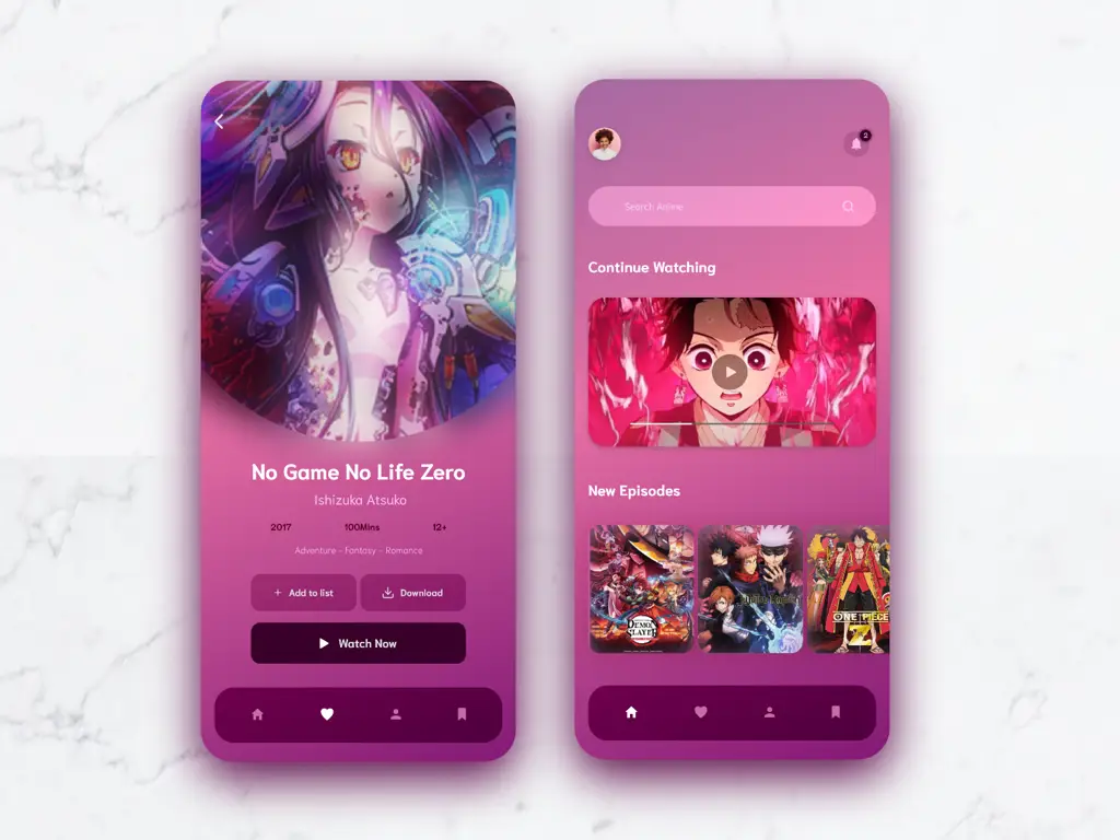Contoh Antarmuka Aplikasi Download Anime Antarmuka aplikasi download anime